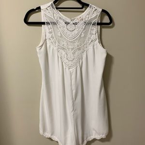 beautiful white lace romper (free people)